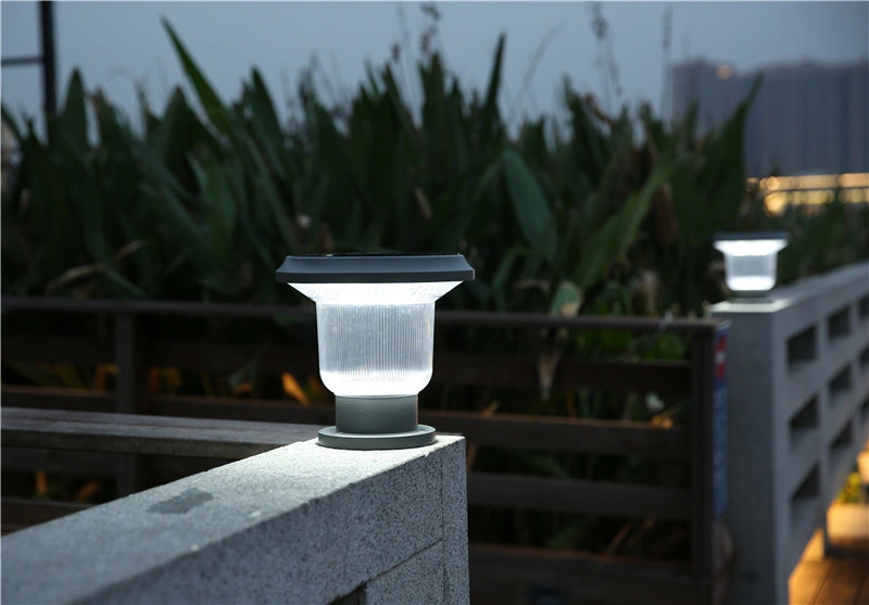 LED Gate Deck Fence Post Cap Lamp Outdoor Waterproof Solar Pillar Light