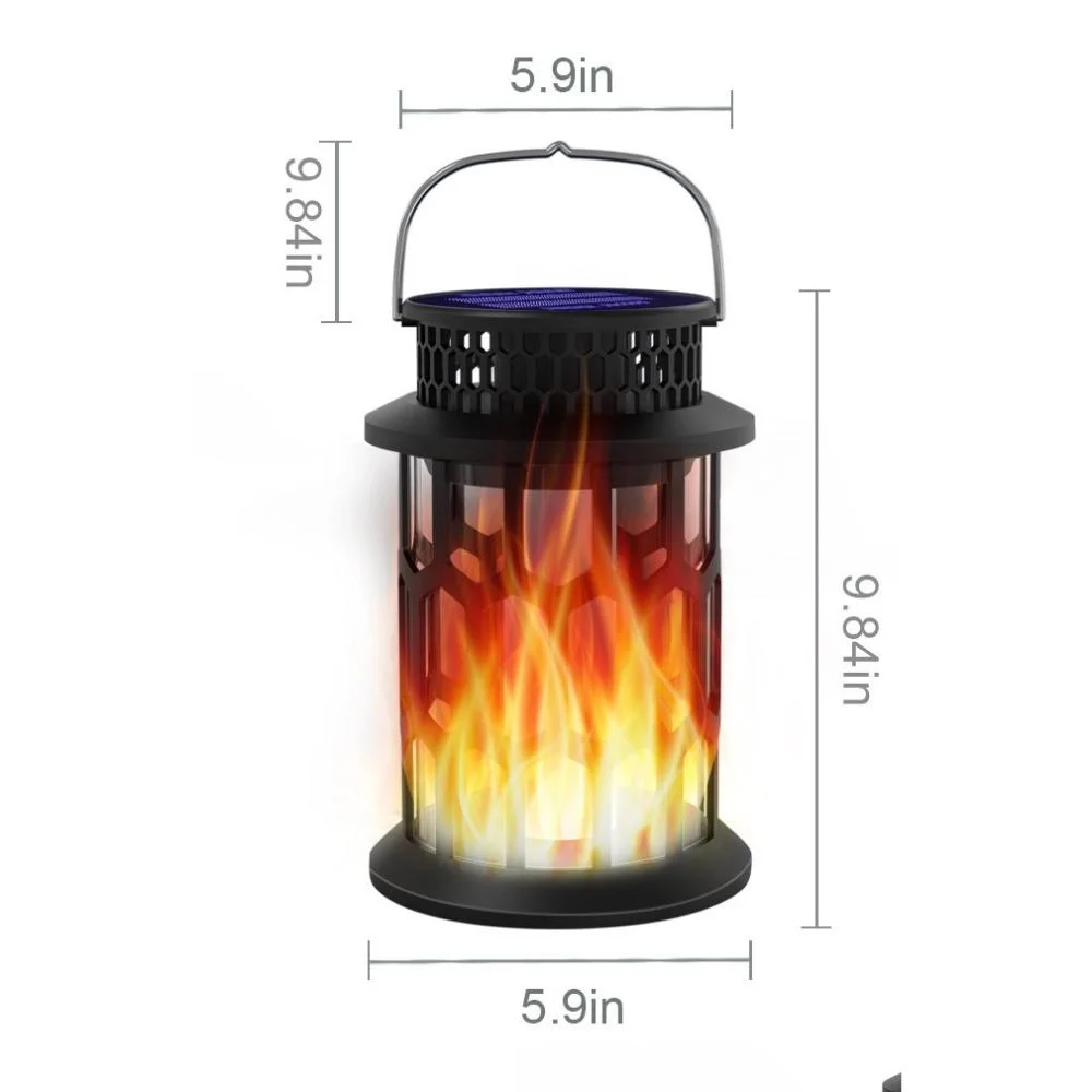 Wall Lantern Flickering Flame Hanging Solar Lamp Light Ci20649