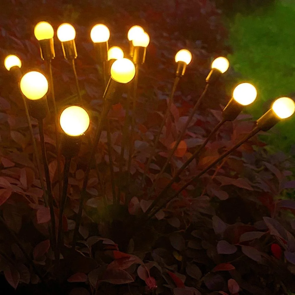 Solar Powered Firefly Lights Waterproof Wind-Driven Swing for Patio Pathway Yard Wyz20765