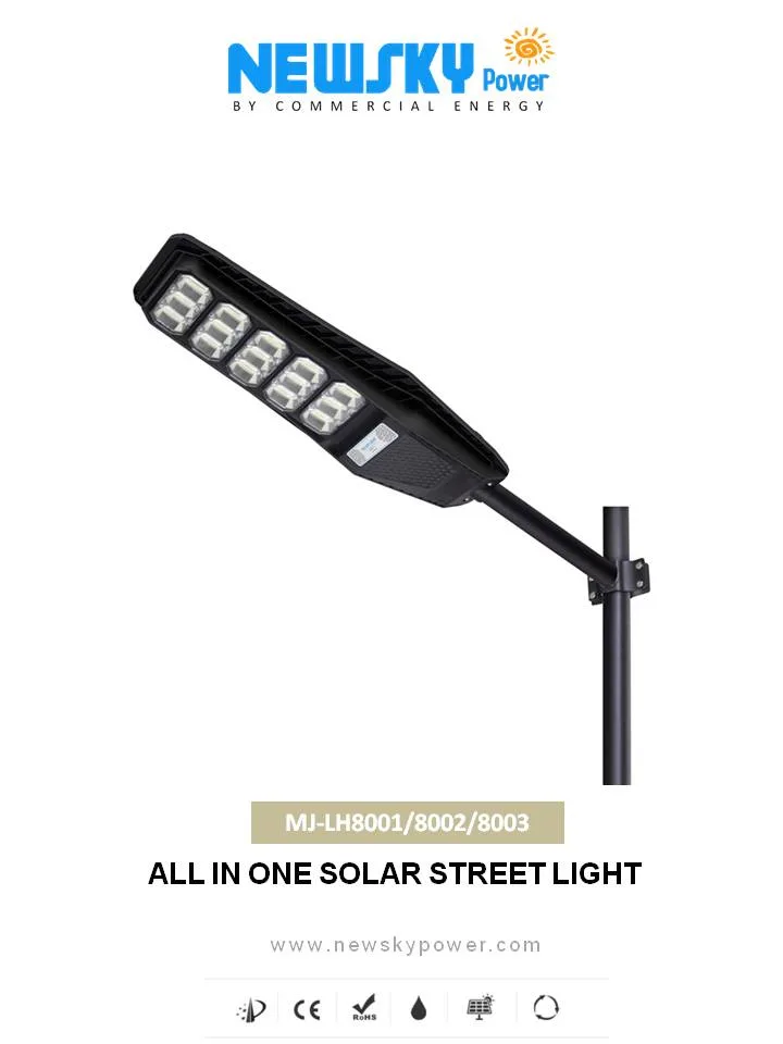 Outdoor LED Motion Sensor Solar All in One Street Light for Pathway House Driveway