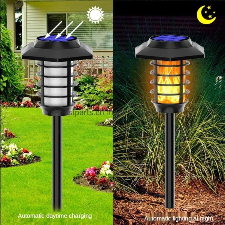 Outdoor Waterproof Landscape LED Lighting Garden 1.8W LED Solar Powered Flame Warm Flickering Lamp Hot LED Garden Decorative Light