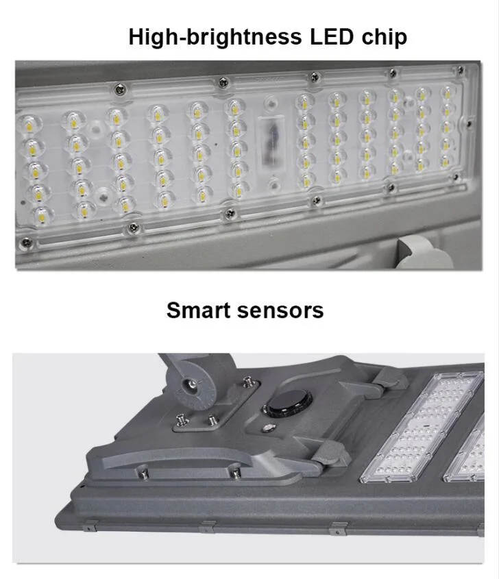 Wholesale Best Price 300W 400W 500W Outdoor Energy Powered Panel Flood Motion Sensor Road Battery Garden Wall LED All in One Integrated Solar Street Light