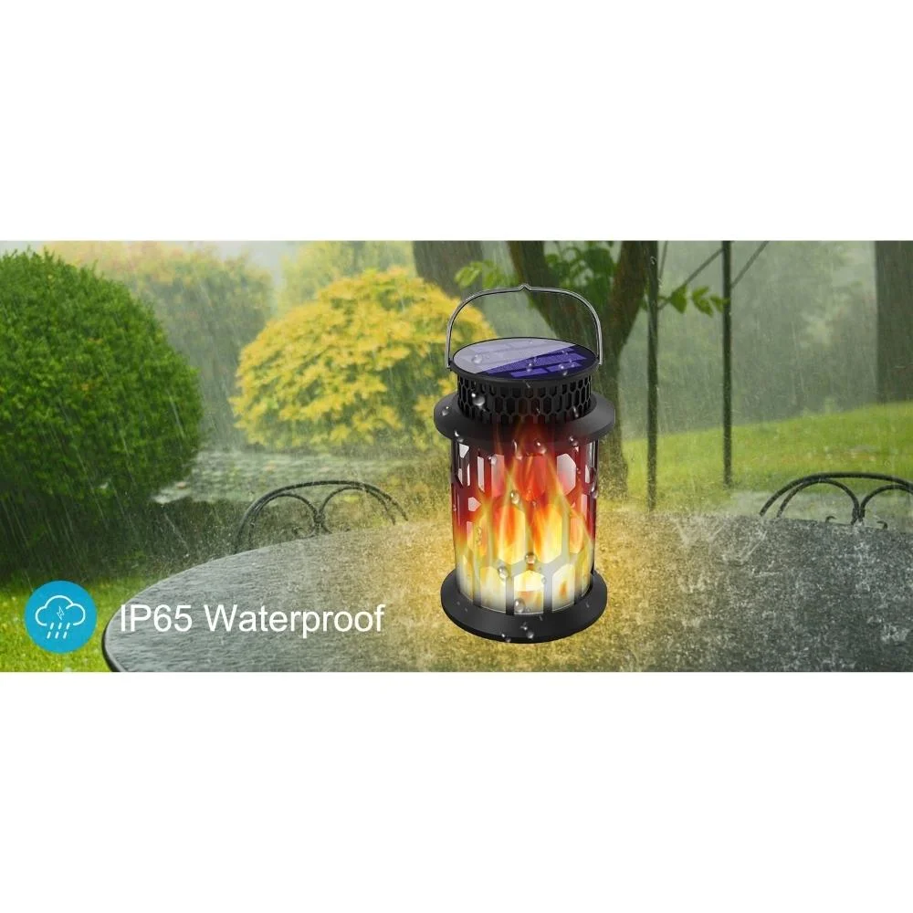 Wall Lantern Flickering Flame Hanging Solar Lamp Light Ci20649