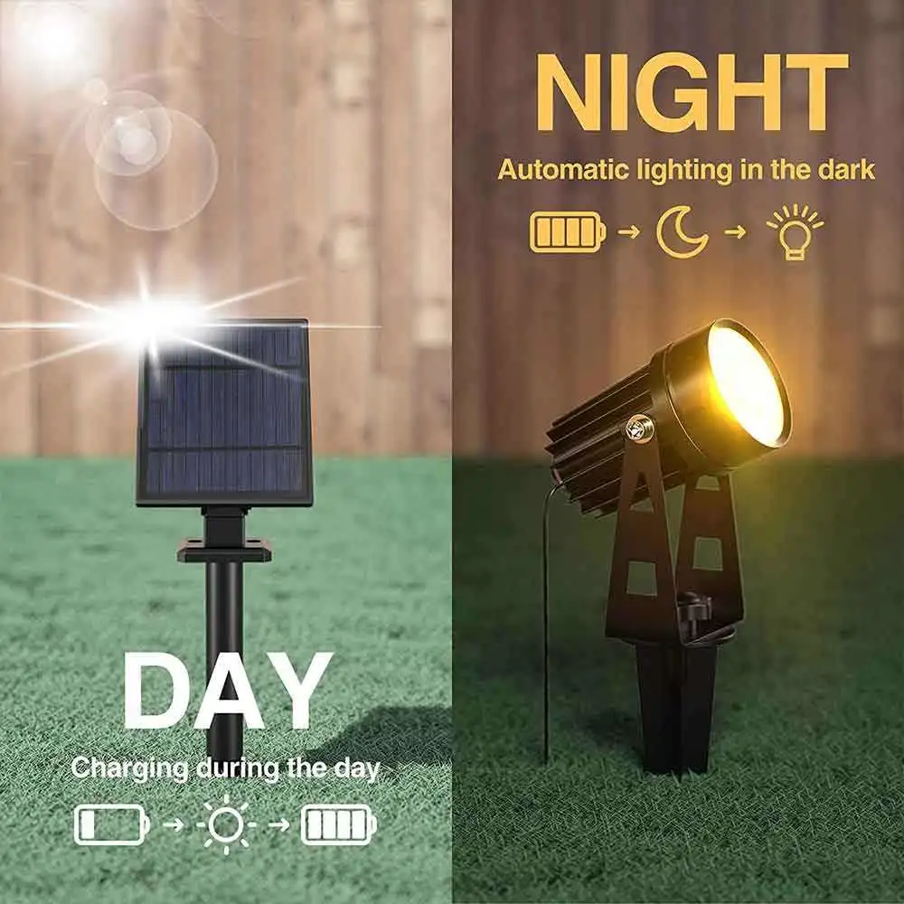 4 in 1 RGB Solar Landscape Lamps Solar Spot Lights