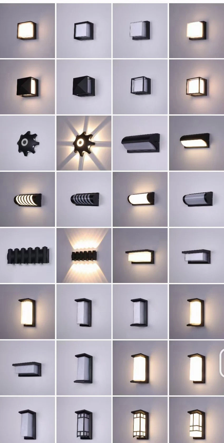8W up Down White Black Modern Outdoor Indoor LED Wall Light for Home Stairs Bathroom Light