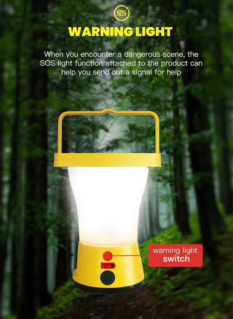 Solar Hanging Camping Lanterns with Phone Charging