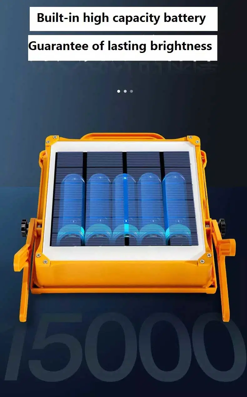Factory Supply Portable ABS 150W 100W SMD Emergency Solar LED Floodlight