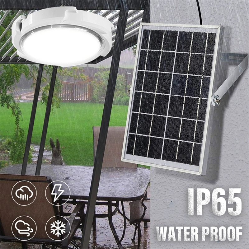 Solar LED Ceiling Lamp Shed Light for Indoor Outdoor Home Highlight Remote Control Garden Light