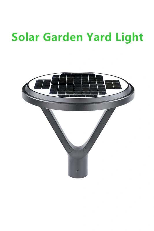 Round Style LED Lighting Top Post Garden Pathway Solar Lighting Outdoor 25W Solar Garden Yard Lighting with LED Lighting Lamp