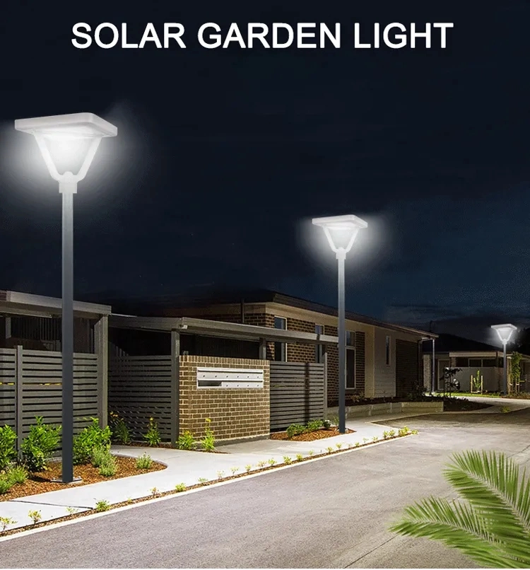 Solar Wall Lamp Fence Mounted IP65 Lithium Battery Integrated Garden Light Landscape Walkway Solar Street Lights
