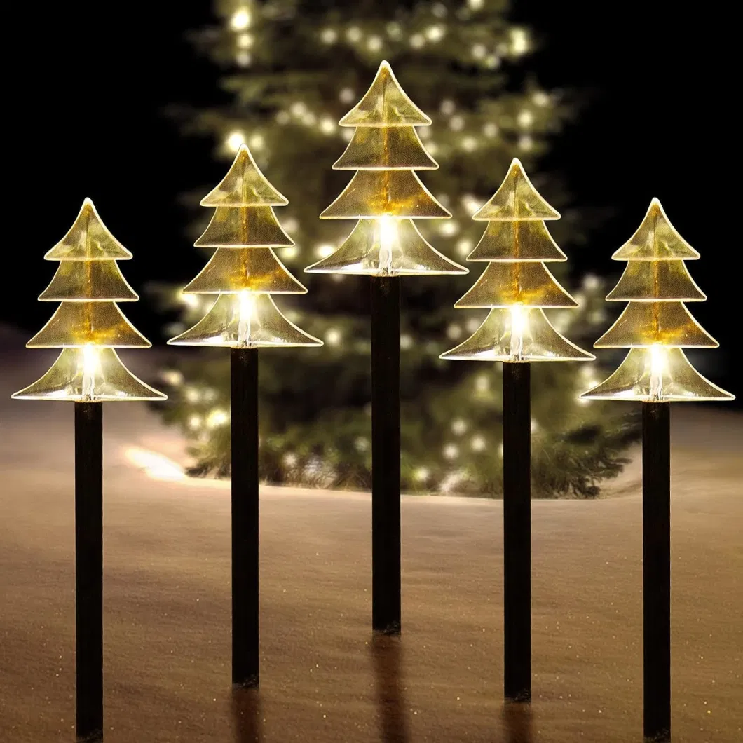 Christmas Solar Stake Lights Waterproof Landscape Christmas Lights