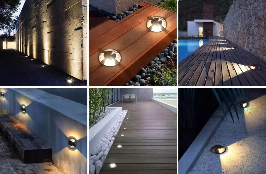 One Two Four Side View Driveway Lamp 1W 2W 3W IP67 Outdoor Mini LED Inground Buried Light