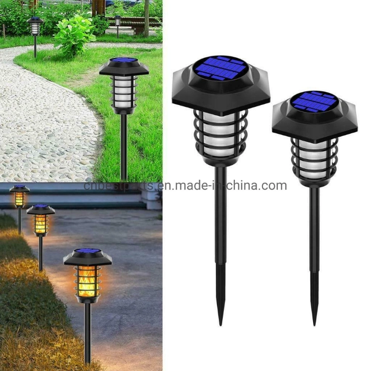 Outdoor Waterproof Landscape LED Lighting Garden 1.8W LED Solar Powered Flame Warm Flickering Lamp Hot LED Garden Decorative Light