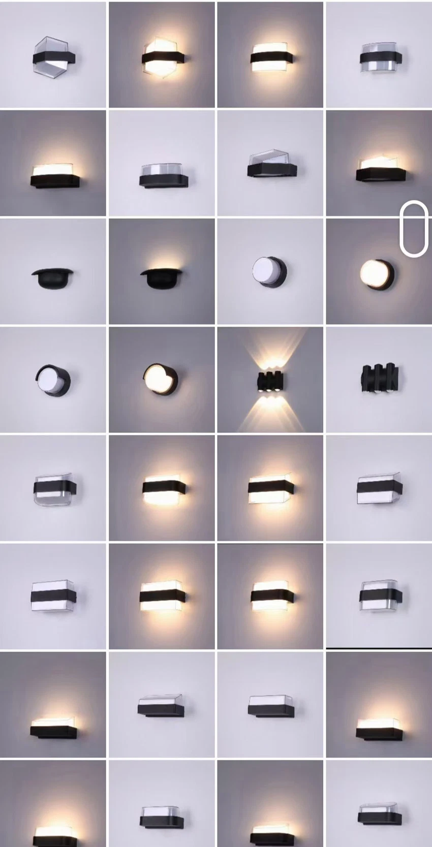 8W up Down White Black Modern Outdoor Indoor LED Wall Light for Home Stairs Bathroom Light