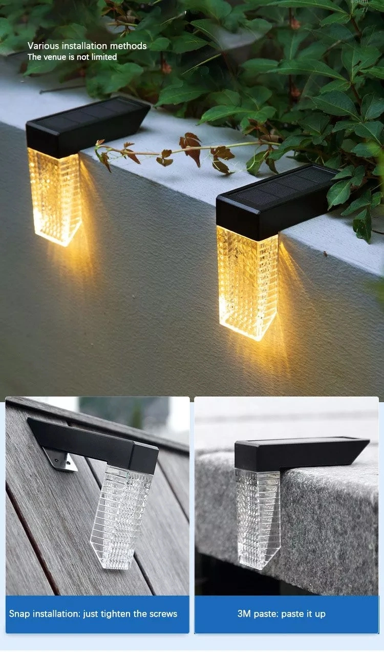 Balcony Garden Fence Lights Cross Border Solar Outdoor Garden Stair Lights Aisle Corridor Fence Waterproof Wall Light