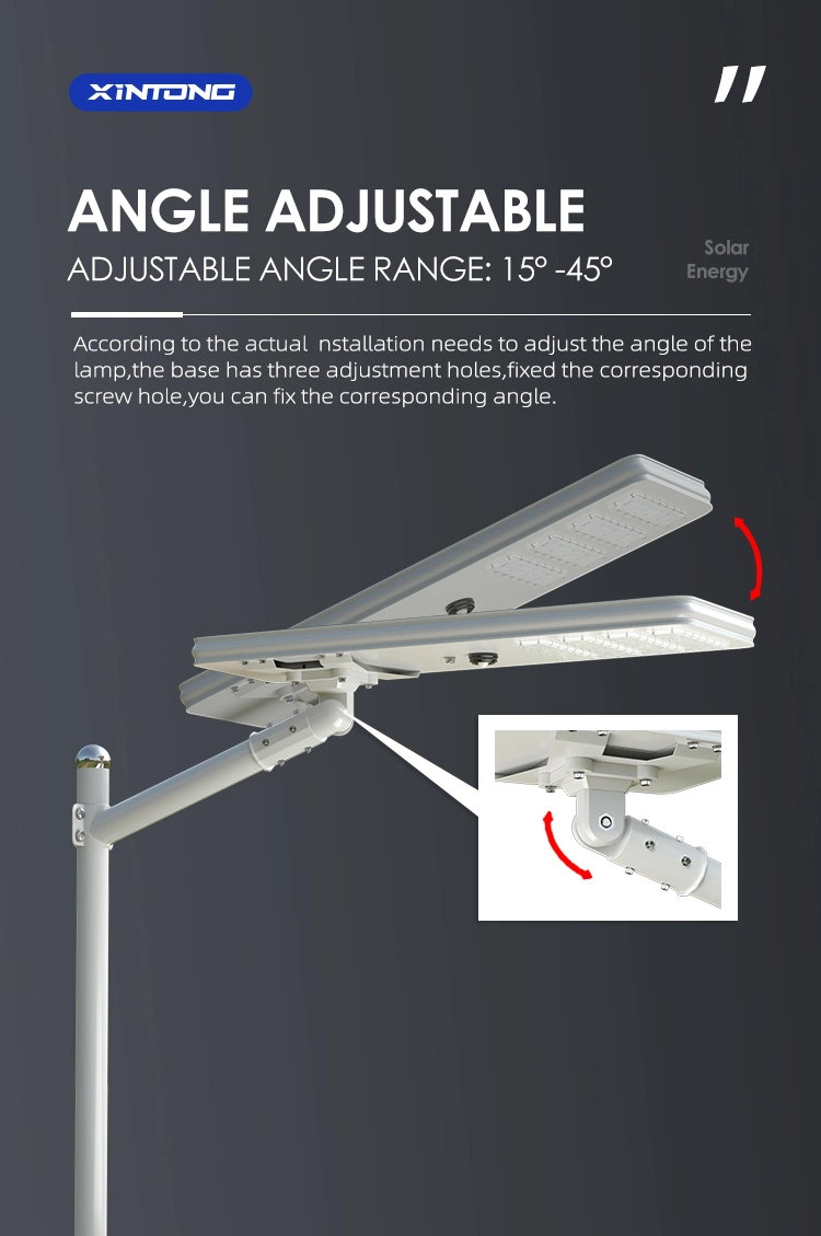 MPPT Charging Pathway LED Street Lamp 100W Integrated Solar Street Light