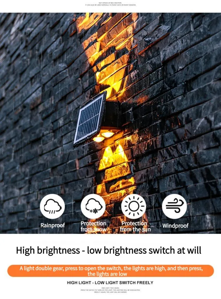 Wholesale Solar LED Wall Mounted Sensor Lamp Induction Night Light Outdoor Waterproof Lantern for Garden Patio Park Decoration