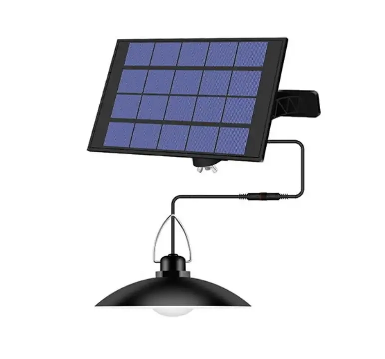 Waterproof Double 2 3 4 Head Outdoor Indoor Solar Hanging Lamp Emergency Light Solar Pendant Light