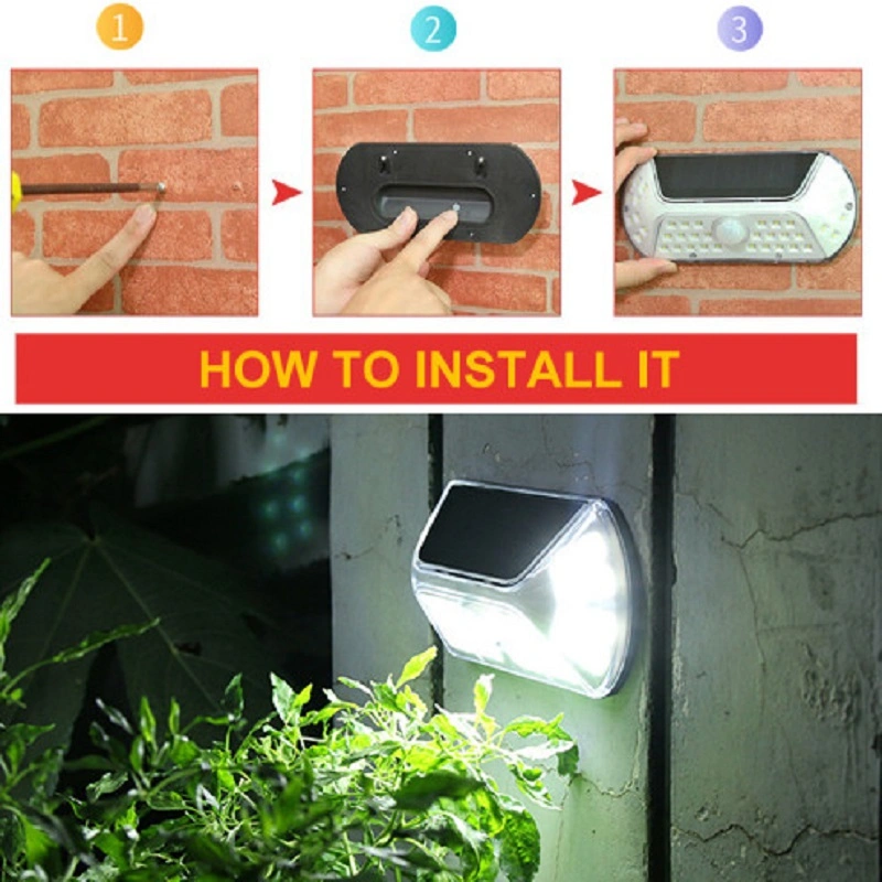 Solar Light Outdoor Solar Motion Sensor Wall Light Pathway Lamp LED Lighting