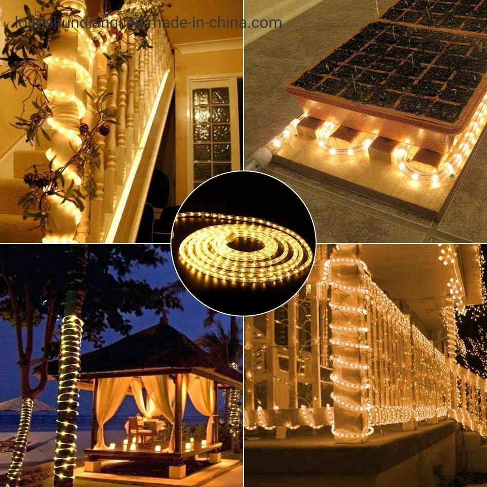 50/100 LEDs Solar Powered Rope Tube String Lights Outdoor Waterproof Fairy Lights Garden Garland for Christmas Yard Decoration