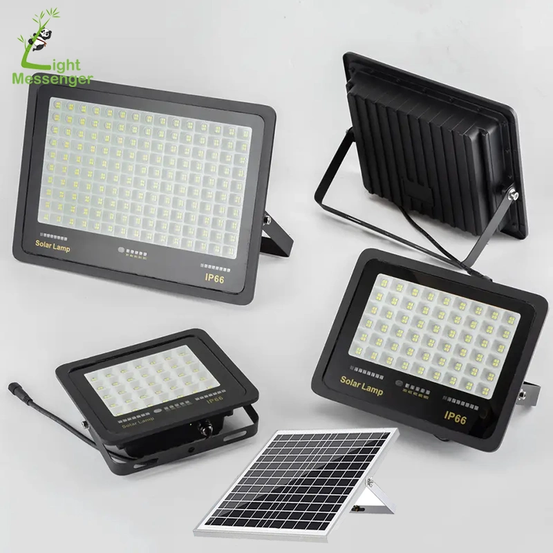 Light Messenger 100W 200W 300W 400W 500W Manufacture Price Long Range Projector Lamp Reflector Outdoor Lighting LED Solar Flood Light