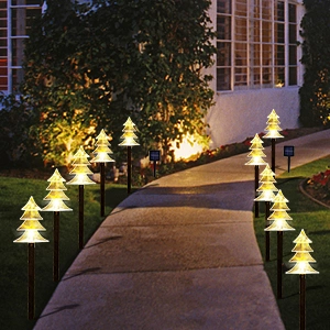 Christmas Solar Stake Lights Waterproof Landscape Christmas Lights