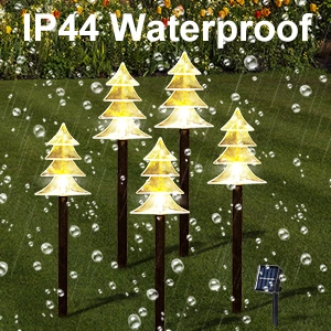 Christmas Solar Stake Lights Waterproof Landscape Christmas Lights