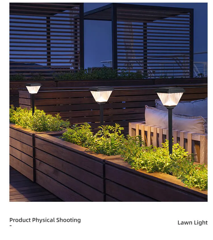 Best-Selling Colorful Decoration Modern IP65 Outdoor Solar Lawn Lamp Outdoor Waterproof LED Solar Garden Light