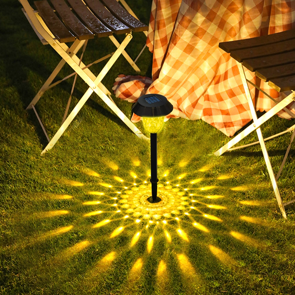 Cis-57454 6PCS / Set IP65 Waterproof Garden Stake Light Solar Powered LED Lamp for Patio Yard Lawn - Warm White Light