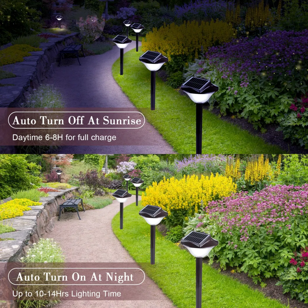 2024 New Solar Pathway Lights Outdoor 2pack IP65 Waterproof Auto on/off Solar Garden Lights