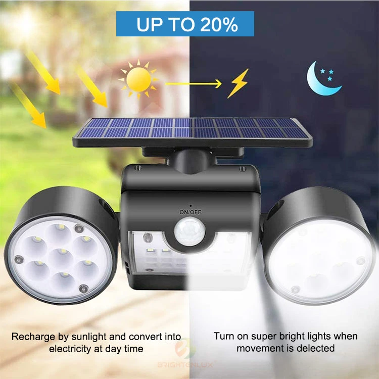 Brightenlux Wholesale Solar Power Motion Sensor Light, Long Range Waterproof Solar Garden Lights with 3 Light Modes