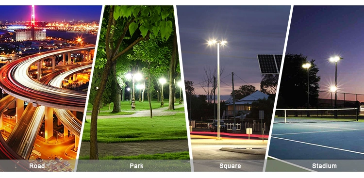 Outdoor All in One Aluminum Garden Lamp 200W Commercial Project LED Solar Street Light for Driveway Plaza Park Road