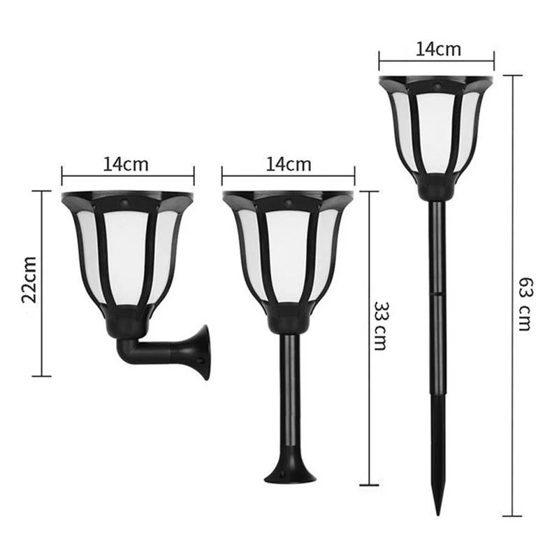 Solar Lamp LED Solar Power Garden Light for Pathway Patio Lawn Yard Walkway Driveway Garden Decorative Courtyard Lawn Lighting