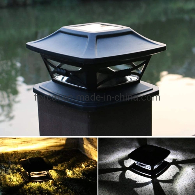 Waterproof Outdoor Solar Fence Light LED Post Cap Light for Fence Deck Patio