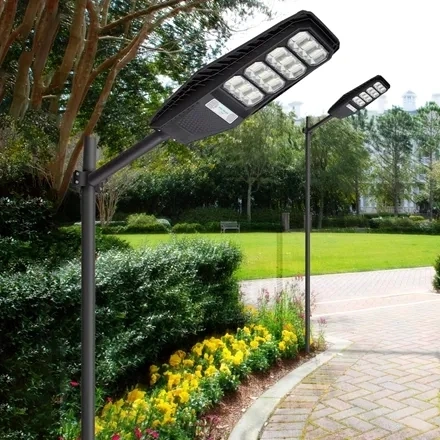 Outdoor IP65 Waterproof 20W Motion Sensor Dusk to Dawn Security 64 COB LED Solar Street Light with Remote Control