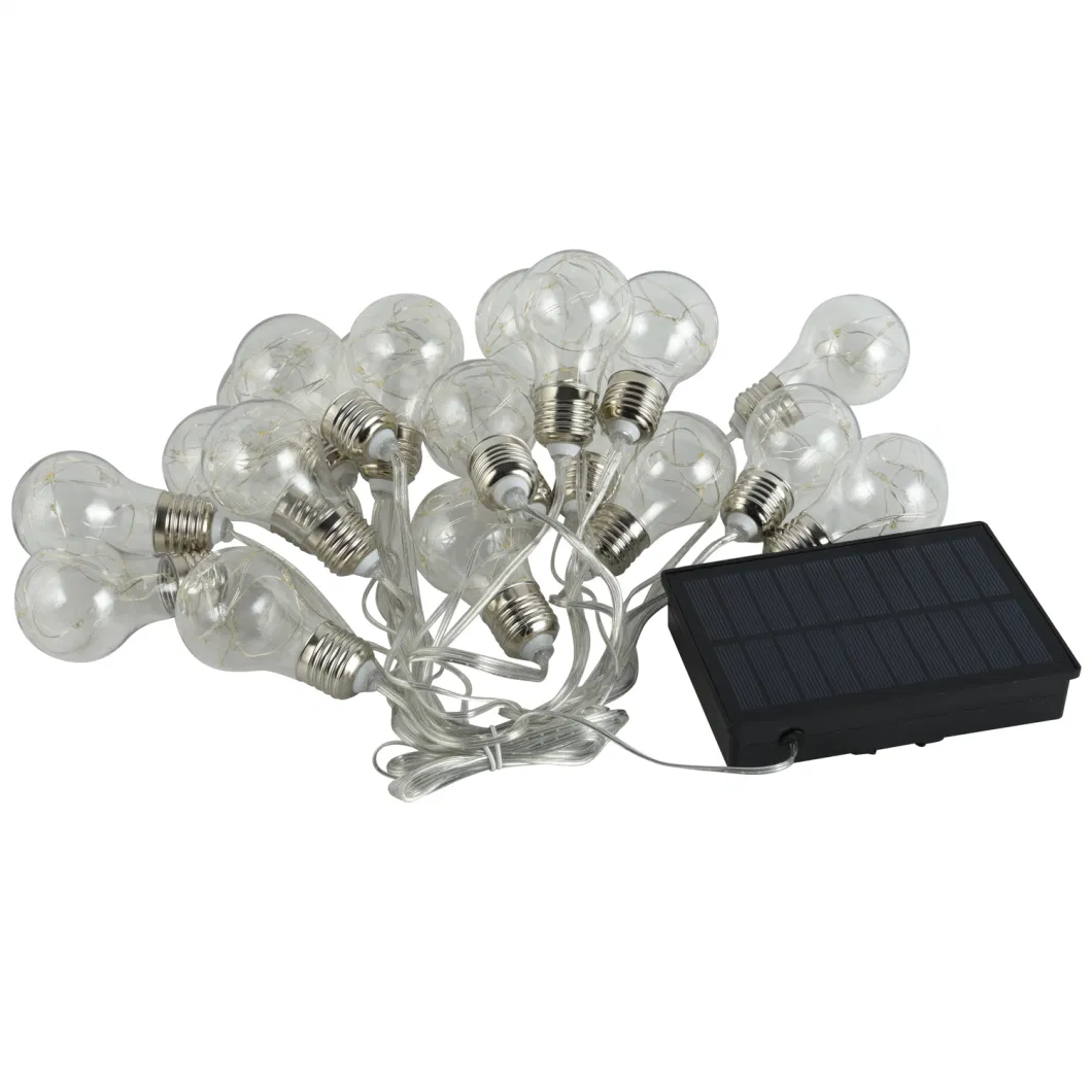 G40 Solar String Lights with Bulbs for Outdoor Commercial Decor