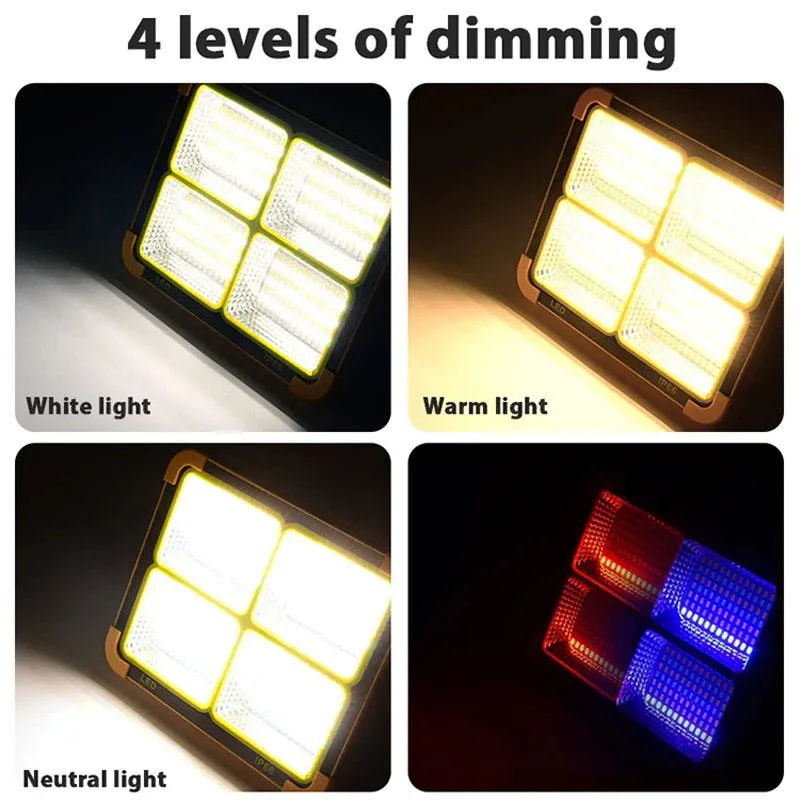 Hot Selling LED Work Solar Light Hanging Rechargeable Camping Emergency Solar Lamp for Power Failure Emergency Worklight Car Repair