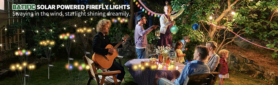 Solar Firefly Lights Outdoor Yard Lights Decorative Garden Ground Inserted Lights Atmosphere Park Lawn Lights