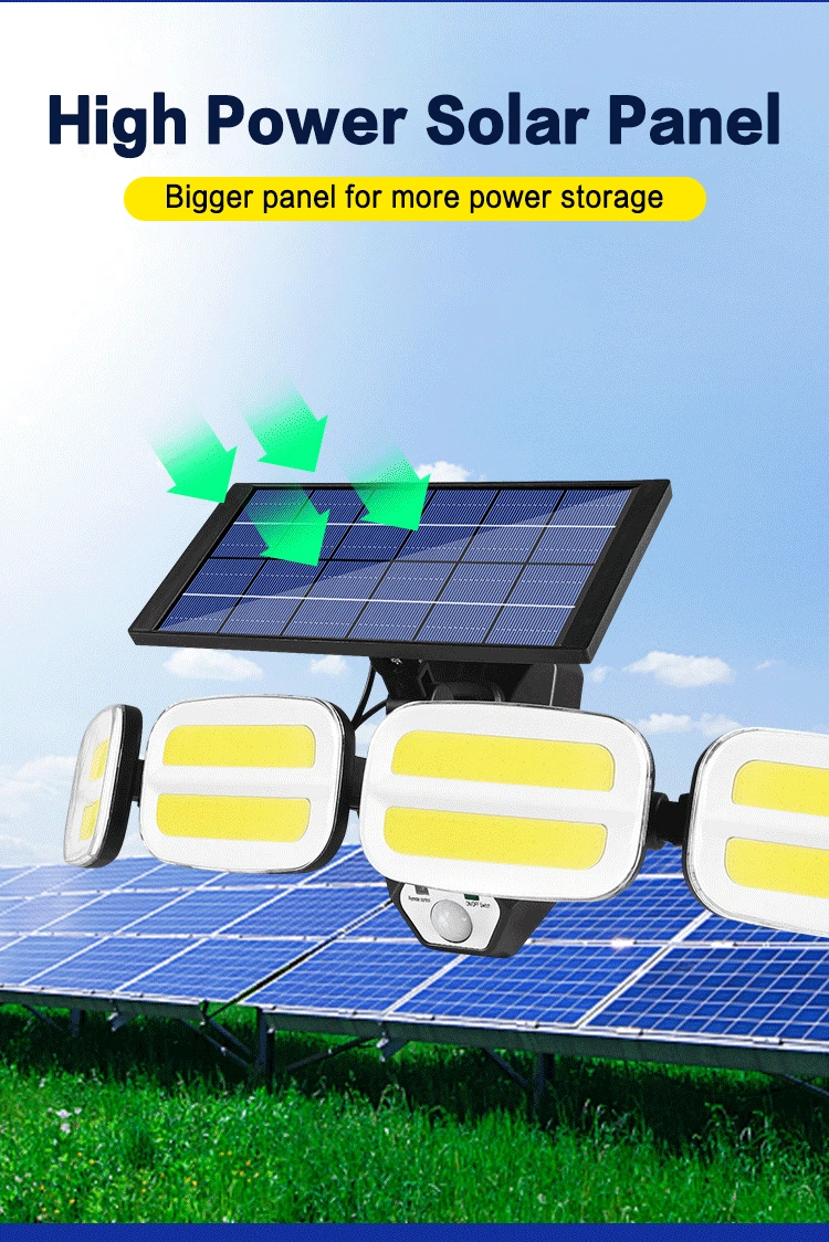 Brightenlux Logo Printing 360 Light Angle 3 Modes Waterproof Long Range Solar LED COB Frontyard Garden Light