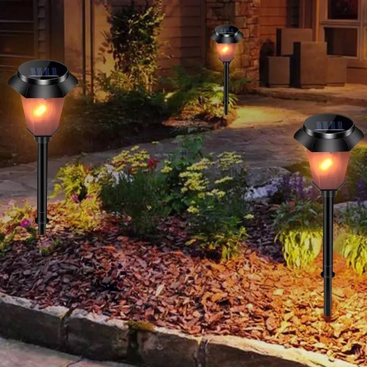 12 LED Hexagon Dua Uses Solar Waterproof Flame Hanging Camping Lantern Solar Motion Lights Outdoor