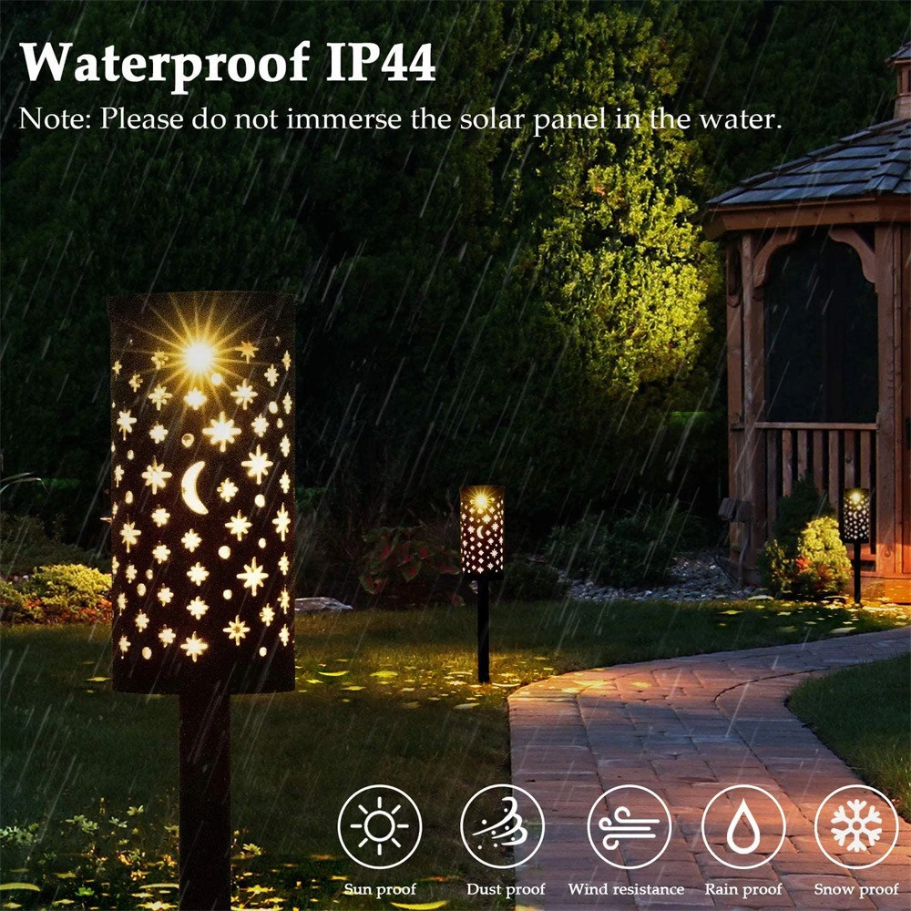 Solar Pathway Lights Outdoor, Decorative Garden Lights, Waterproof, Water Density IP44 LED Landscape Lantern for Walkway, Path Solar Lamps Garden Bl17317