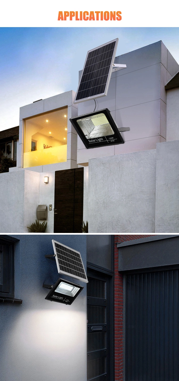 LED Solar Lighting Products Waterproof Floodlights for Outdoor