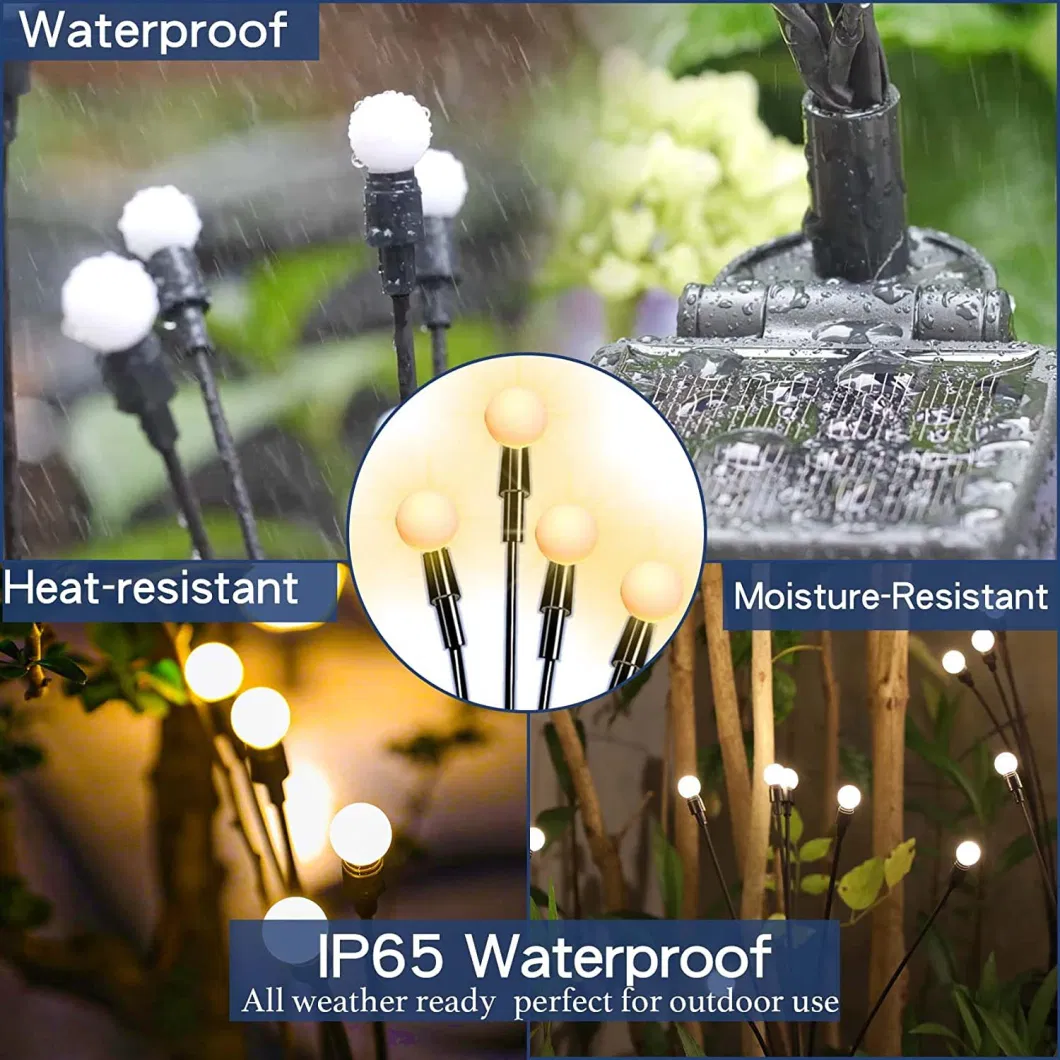 Solar Firefly Lights Outdoor Yard Lights Decorative Garden Ground Inserted Lights Atmosphere Park Lawn Lights