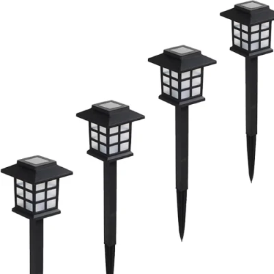 Solar Césped de plástico de las luces LED de la casa de estilo retro Plug-in de jardinería paisajística de las luces de césped jardín al aire libre Home Casas Villas ruta