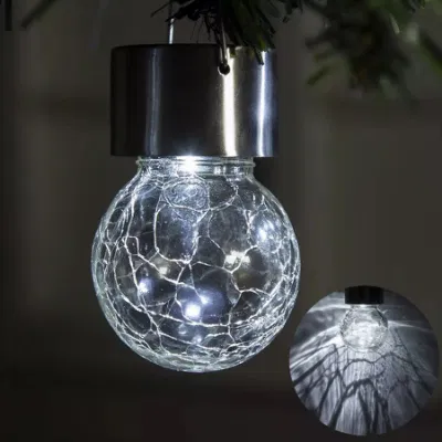 Buenas ventas impermeable LED Chandelier pequeño vidrio controlado por luz Lawn Solar Luz decorativa de jardín