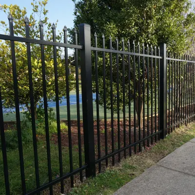 Ligero y Pesado lanza engastada 2100 H tubular de acero negro satinado de esgrima de la Escuela de seguridad