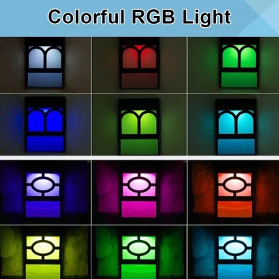LED impermeable poste de cerca de las luces de Jardín de las luces del panel solar al aire libre sendero de la lámpara montada cerca de pared de luz
