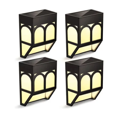LED impermeable poste de cerca de las luces de Jardín de las luces del panel solar al aire libre sendero de la lámpara montada cerca de pared de luz