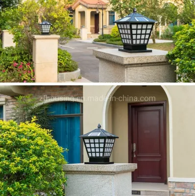 Color de varios Post al aire libre Jardín Gatedoor Pilar Solar LED Light con el mando a distancia Zf-Ol-046