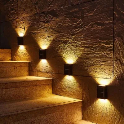 Lámpara LED Solar exterior impermeable inteligente porche Apliques para Balcón patio jardín paisajístico de la luz de la calle decorativos